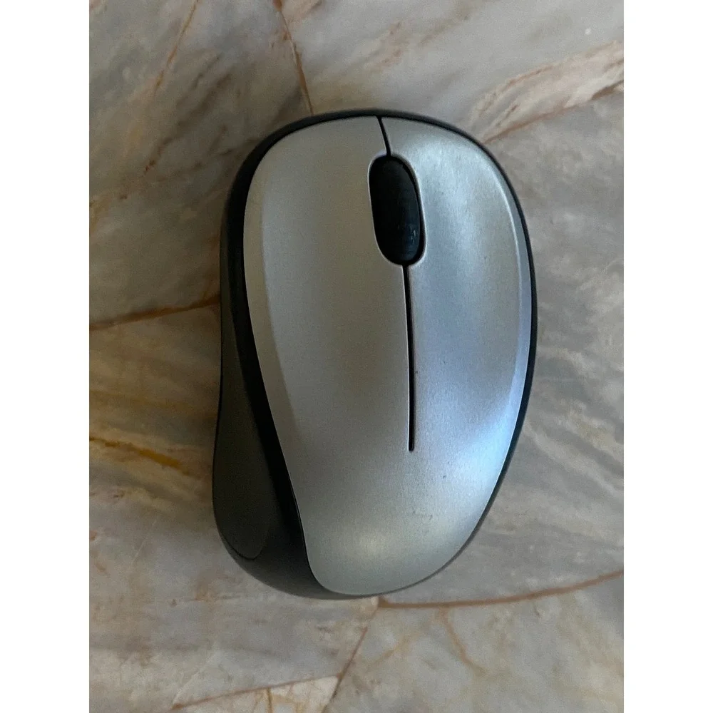 Logitech M317 Wireless Optical Mouse Silver Black Compact Laptop Peripheral